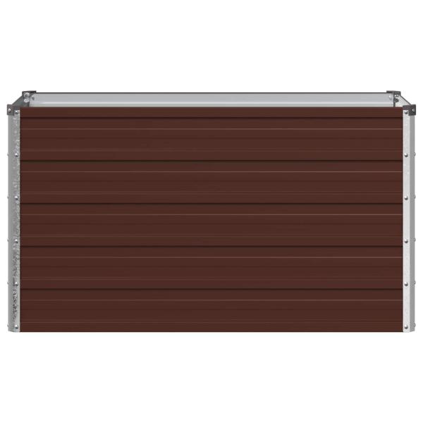 Hochbeet im Garten Braun 100 x 40 x 55 cm Stahl