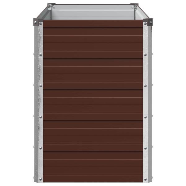 Hochbeet im Garten Braun 100 x 40 x 55 cm Stahl