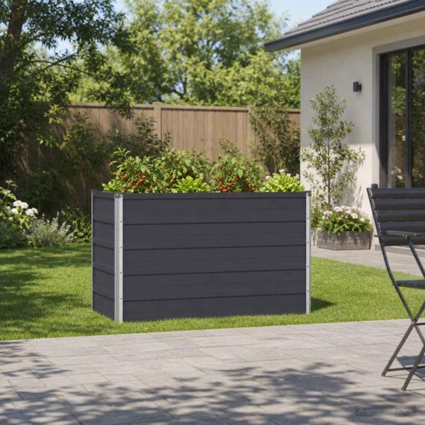 ARDEBO.de - Hochbeet im Garten Anthrazit 100 x 40 x 55 cm Stahl