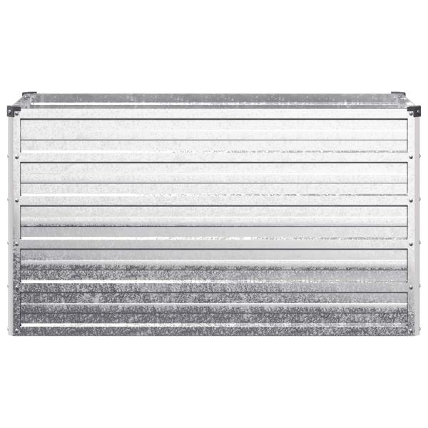 Hochbeet im Garten Verzinktes Silber 100 x 40 x 55 cm Stahl