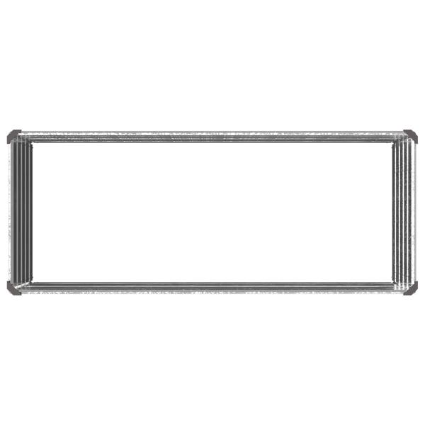 Hochbeet im Garten Verzinktes Silber 100 x 40 x 55 cm Stahl
