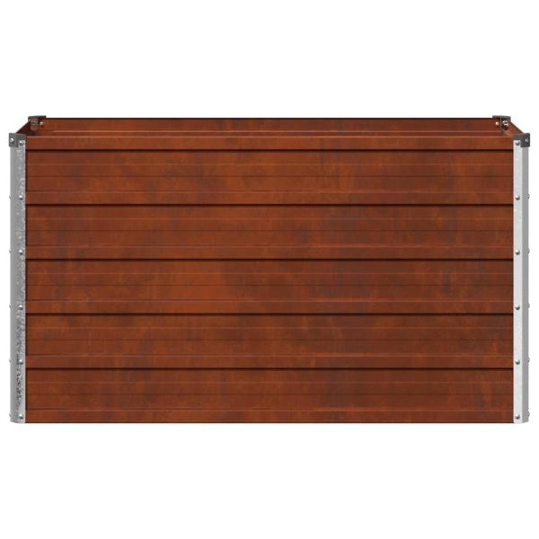 Hochbeet im Garten Wetterfeststahl 100 x 40 x 55 cm Stahl