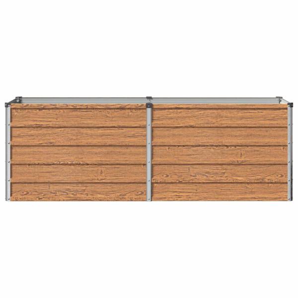 Hochbeet im Garten Holz Braun 163 x 40 x 55 cm Stahl