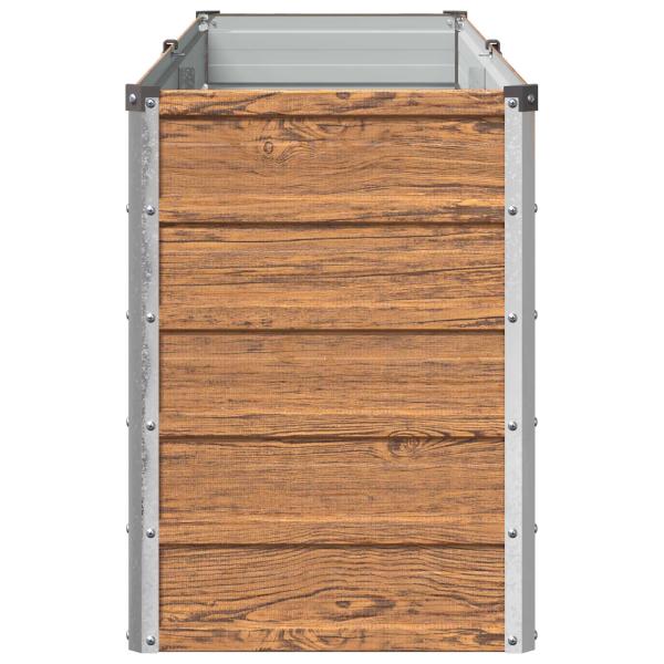 Hochbeet im Garten Holz Braun 163 x 40 x 55 cm Stahl