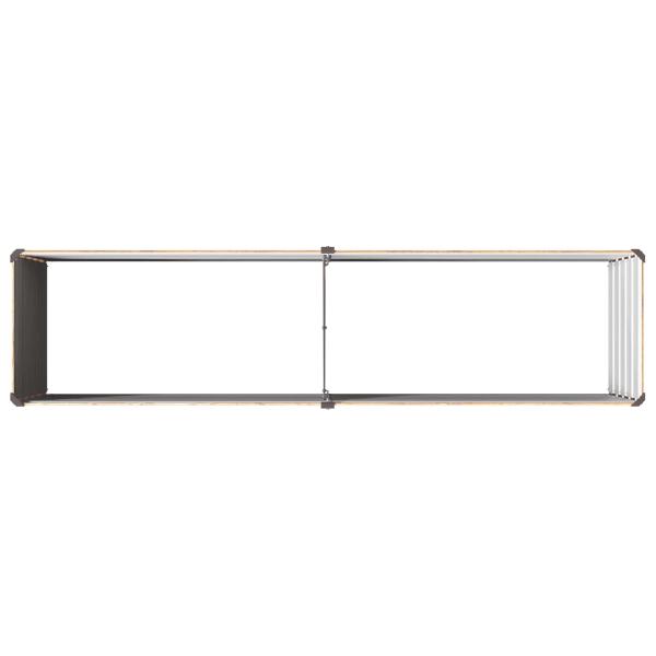 Hochbeet im Garten Holz Braun 163 x 40 x 55 cm Stahl