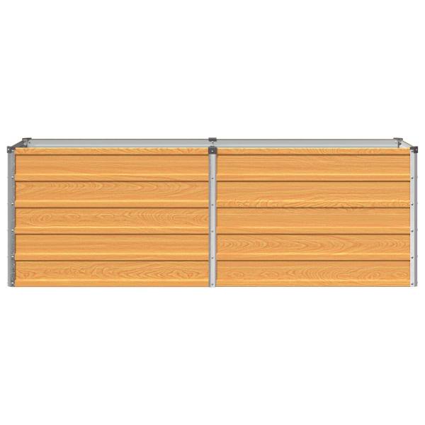 Hochbeet im Garten Holz Natur 163 x 40 x 55 cm Stahl