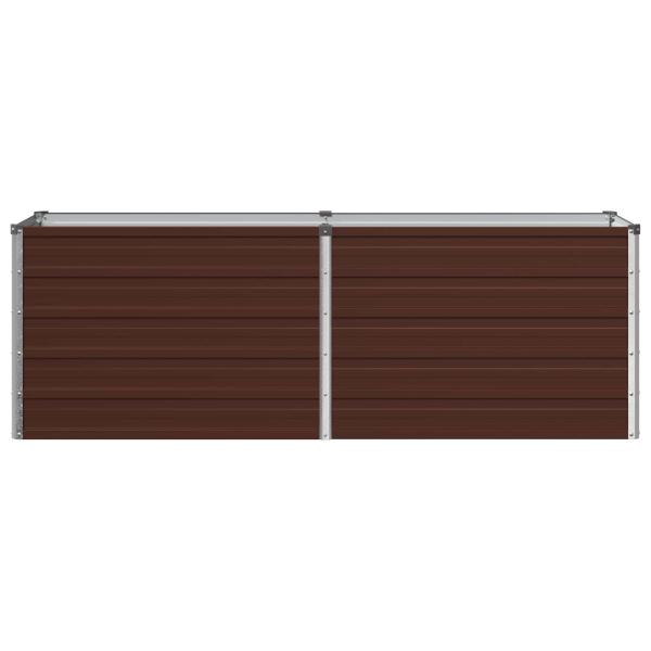 Hochbeet im Garten Braun 163 x 40 x 55 cm Stahl