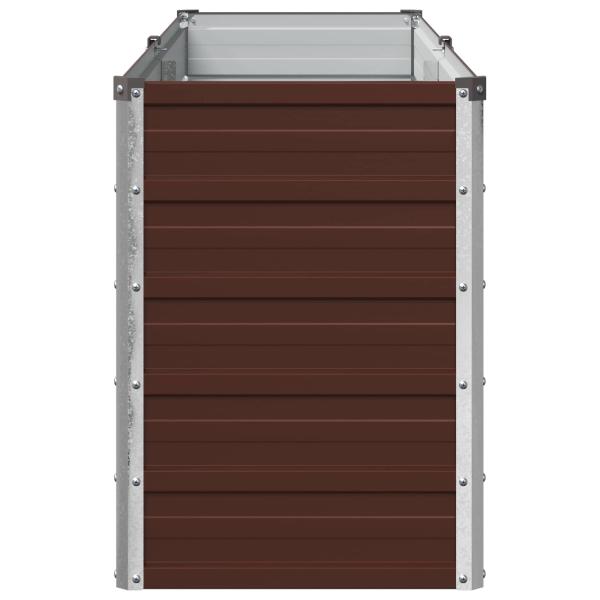 Hochbeet im Garten Braun 163 x 40 x 55 cm Stahl