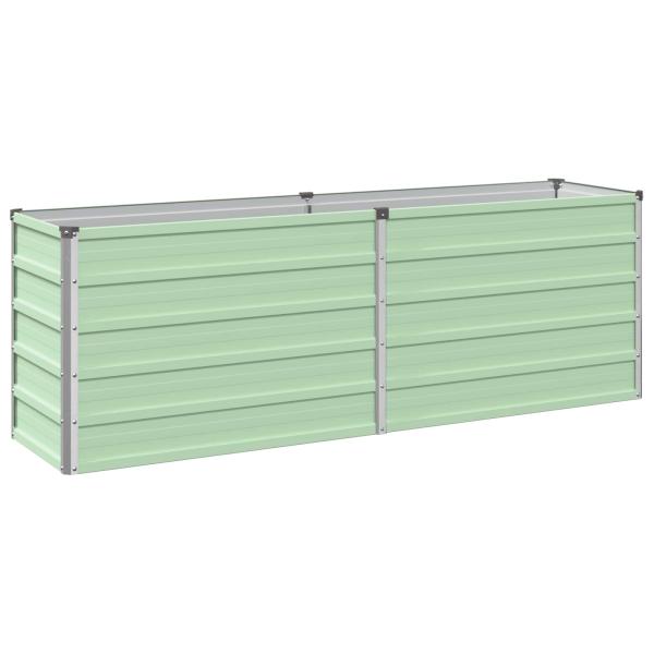 Hochbeet im Garten Pastellgrün 163 x 40 x 55 cm Stahl