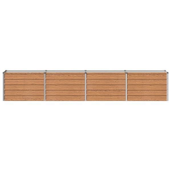 Hochbeet im Garten Holz Braun 320 x 40 x 55 cm