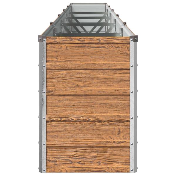 Hochbeet im Garten Holz Braun 400 x 40 x 55 cm Stahl