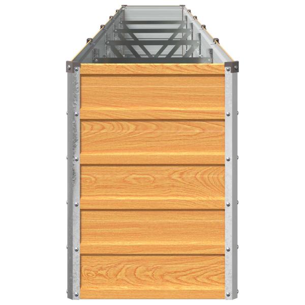 Hochbeet im Garten Holz Natur 400 x 40 x 55 cm Stahl