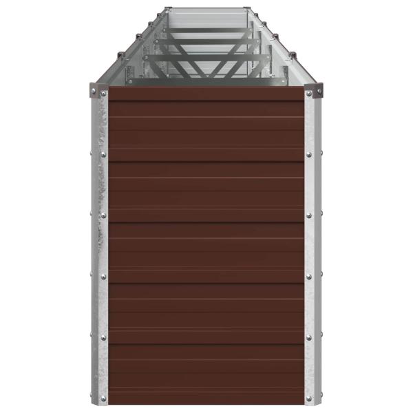 Hochbeet im Garten Braun 400 x 40 x 55 cm Stahl