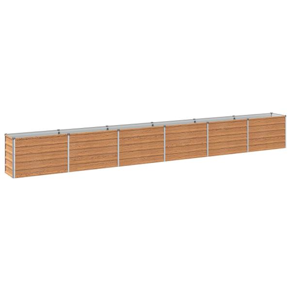 Hochbeet im Garten Holz Braun 480 x 40 x 55 cm Stahl