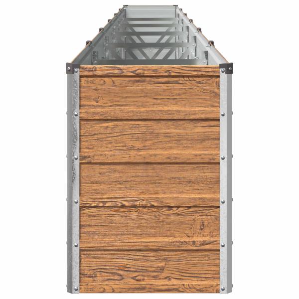 Hochbeet im Garten Holz Braun 480 x 40 x 55 cm Stahl
