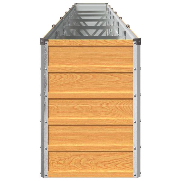 Hochbeet im Garten Holz Natur 480 x 40 x 55 cm Stahl