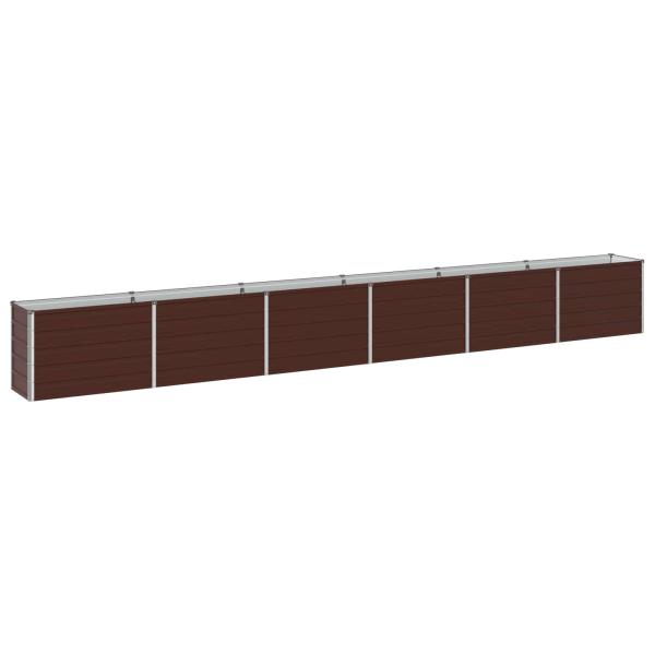 Hochbeet im Garten Braun 480 x 40 x 55 cm Stahl
