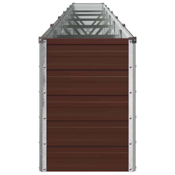 Hochbeet im Garten Braun 480 x 40 x 55 cm Stahl