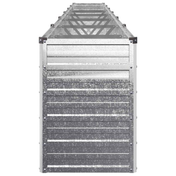 Hochbeet im Garten Verzinktes Silber 480 x 40 x 55 cm Stahl