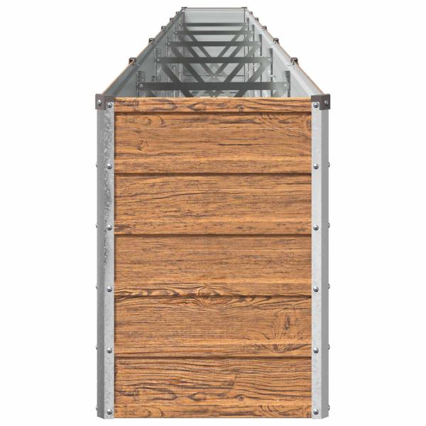 Hochbeet im Garten Holz Braun 600 x 40 x 55 cm Stahl