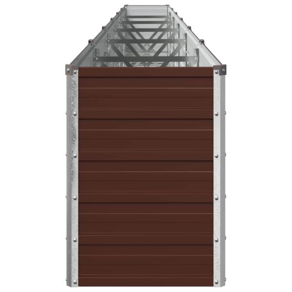 Hochbeet im Garten Braun 600 x 40 x 55 cm Stahl