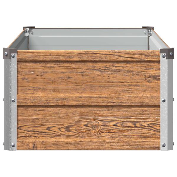 Hochbeet im Garten Holz Braun 100 x 40 x 24 cm Stahl