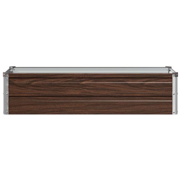 Hochbeet im Garten Schwarznuss 100 x 40 x 24 cm Stahl