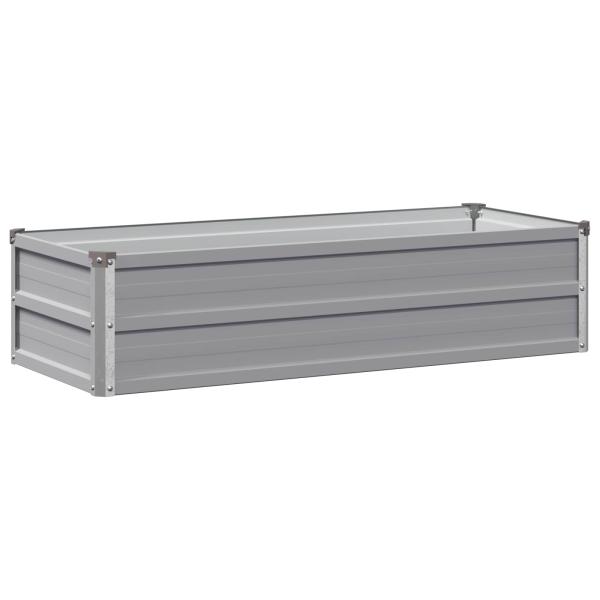 Hochbeet im Garten Grau 100 x 40 x 24 cm Stahl