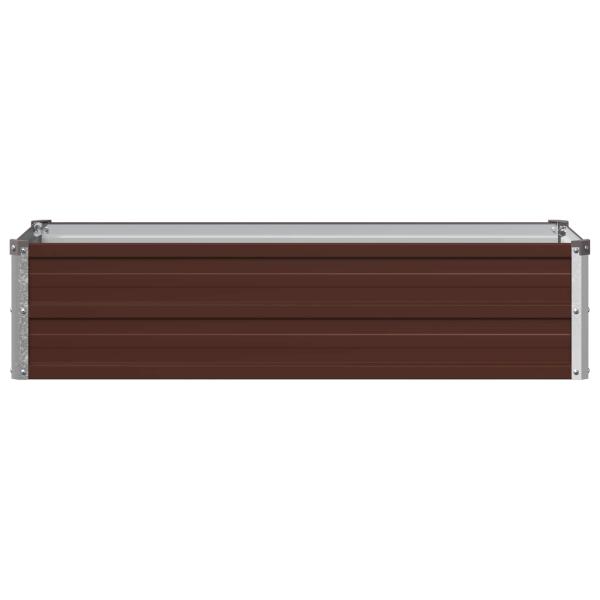 Hochbeet im Garten Braun 100 x 40 x 24 cm kaltgewalzter Stahl