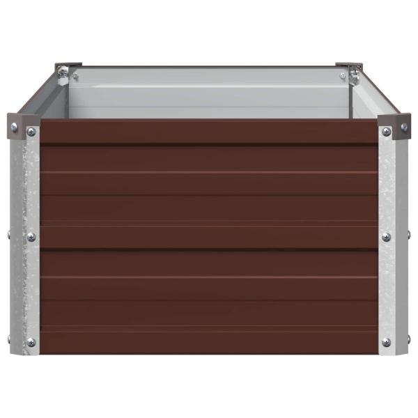Hochbeet im Garten Braun 100 x 40 x 24 cm kaltgewalzter Stahl