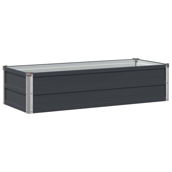 Hochbeet im Garten Anthrazit 100 x 40 x 24 cm Stahl