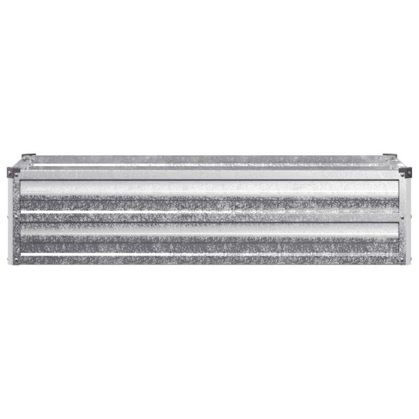 Hochbeet im Garten Verzinktes Silber 100 x 40 x 24 cm Stahl