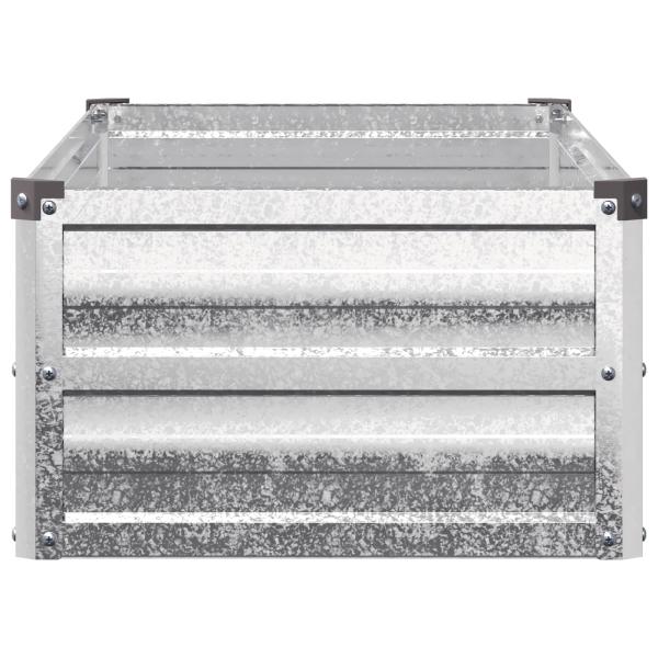 Hochbeet im Garten Verzinktes Silber 100 x 40 x 24 cm Stahl