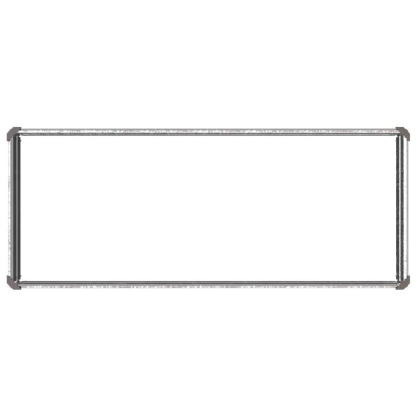 Hochbeet im Garten Verzinktes Silber 100 x 40 x 24 cm Stahl