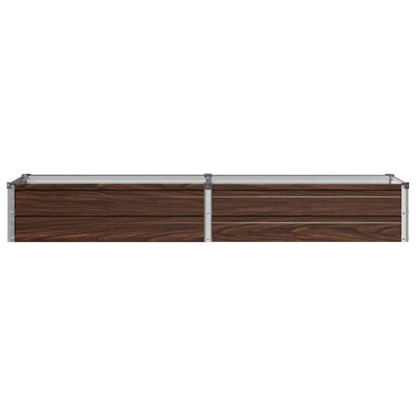 Hochbeet im Garten Schwarznuss 160 x 40 x 24 cm Stahl