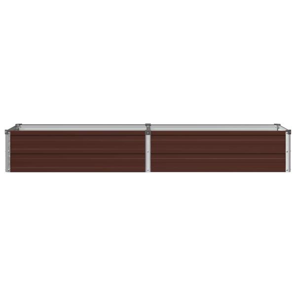 Hochbeet im Garten Braun 160 x 40 x 24 cm Stahl