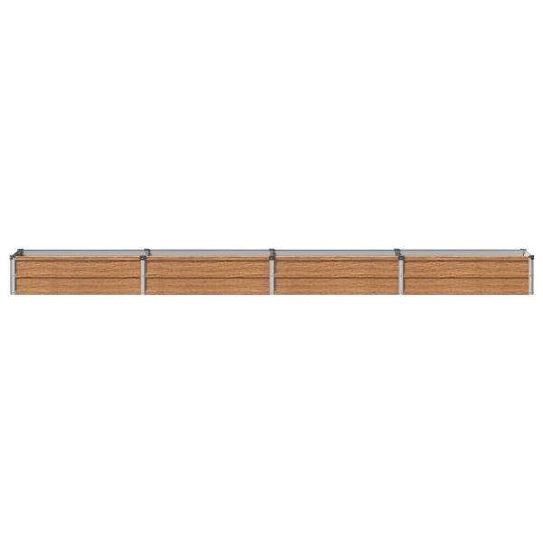 Hochbeet im Garten Holz Braun 320 x 40 x 24 cm Stahl