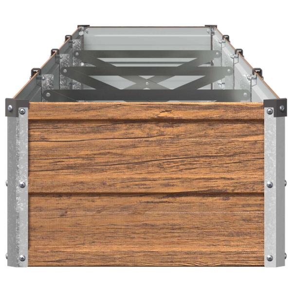 Hochbeet im Garten Holz Braun 320 x 40 x 24 cm Stahl