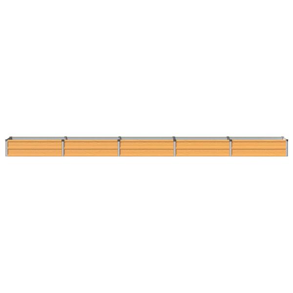 Hochbeet im Garten Holz Natur 400 x 40 x 24 cm Stahl