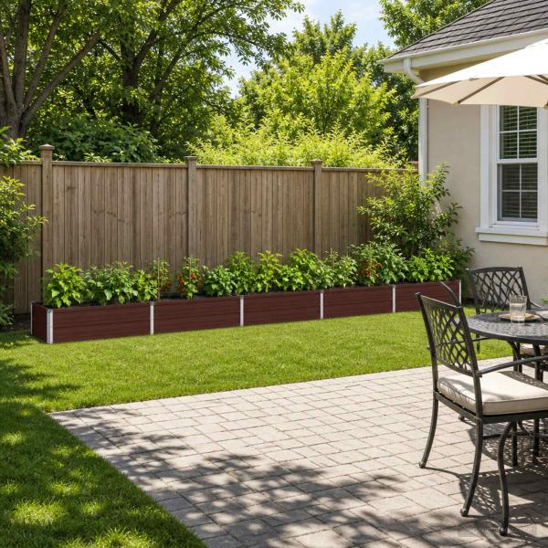 ARDEBO.de - Hochbeet im Garten Braun 400 x 40 x 24 cm Stahl