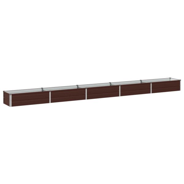 Hochbeet im Garten Braun 400 x 40 x 24 cm Stahl
