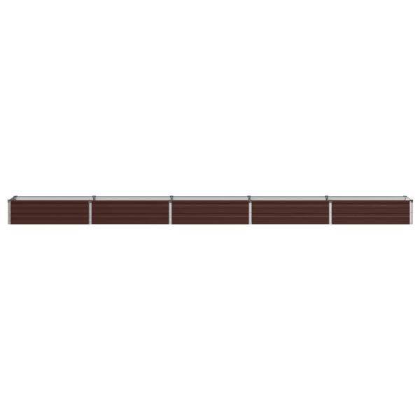 Hochbeet im Garten Braun 400 x 40 x 24 cm Stahl