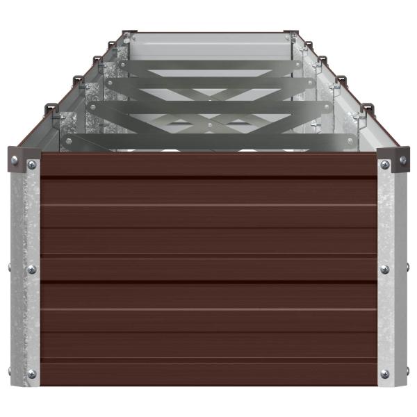 Hochbeet im Garten Braun 400 x 40 x 24 cm Stahl