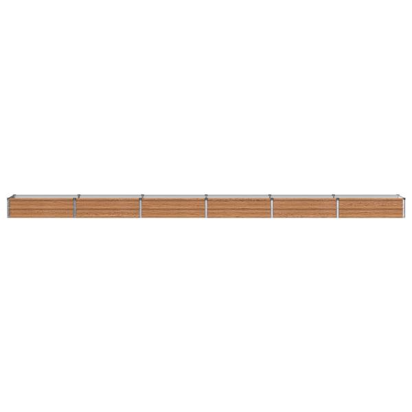 Hochbeet im Garten Holz Braun 480 x 40 x 24 cm Stahl