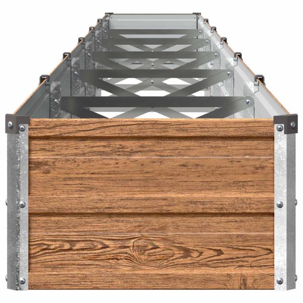 Hochbeet im Garten Holz Braun 480 x 40 x 24 cm Stahl
