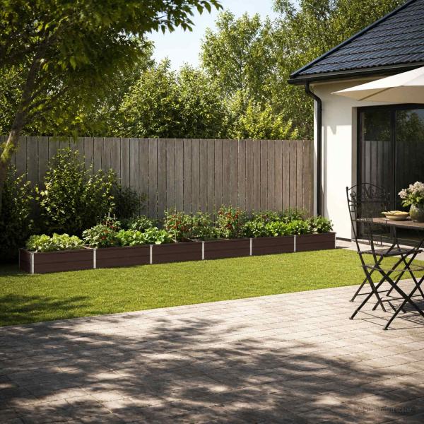ARDEBO.de - Hochbeet im Garten Braun 480 x 40 x 24 cm kaltgewalzter Stahl