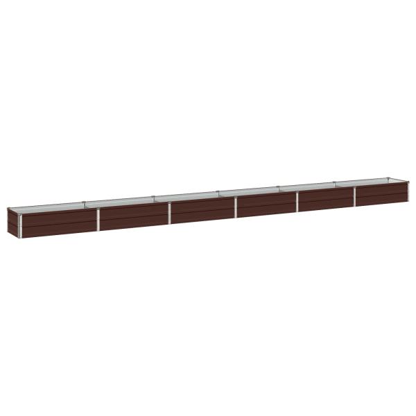 Hochbeet im Garten Braun 480 x 40 x 24 cm kaltgewalzter Stahl