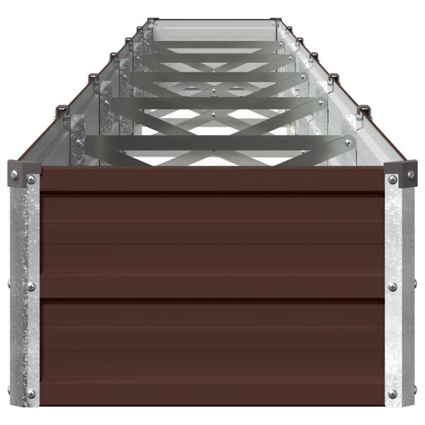 Hochbeet im Garten Braun 480 x 40 x 24 cm kaltgewalzter Stahl