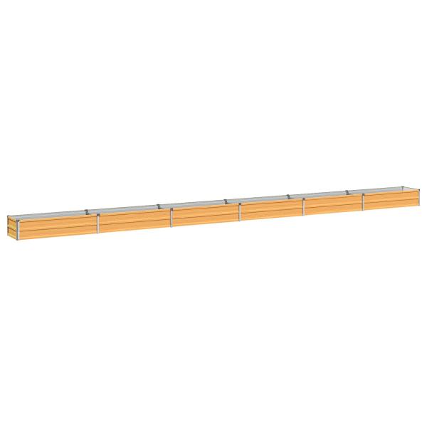 Hochbeet im Garten Holz Natur 600 x 40 x 24 cm Stahl
