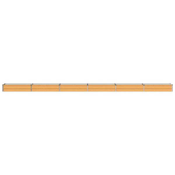 Hochbeet im Garten Holz Natur 600 x 40 x 24 cm Stahl
